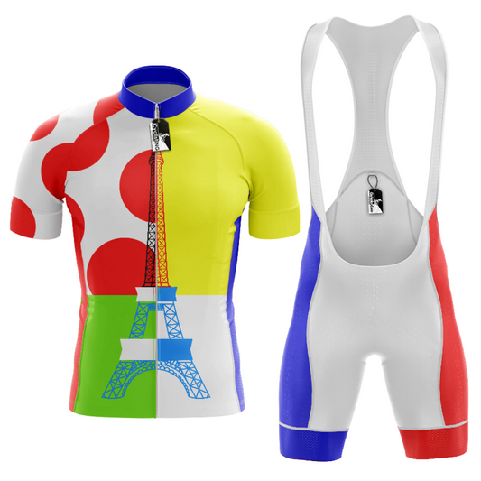 Tour de France Leaders KOM Sprinters Retro Cycling Jersey Short Sleeve Kit