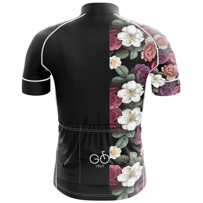 Flower Black Cycling Jersey