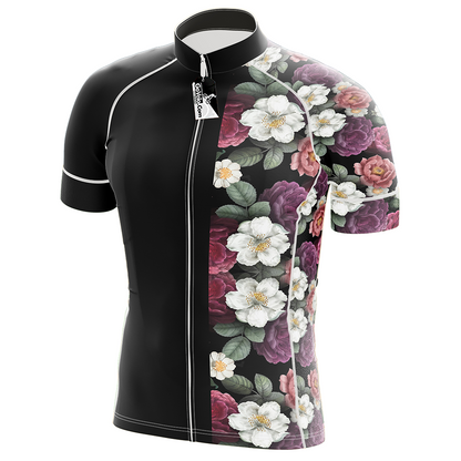 Flower Black Cycling Jersey