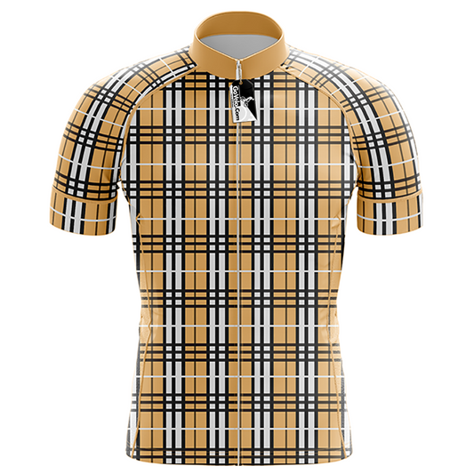 Plaid Short Sleeve Cycling Jersey