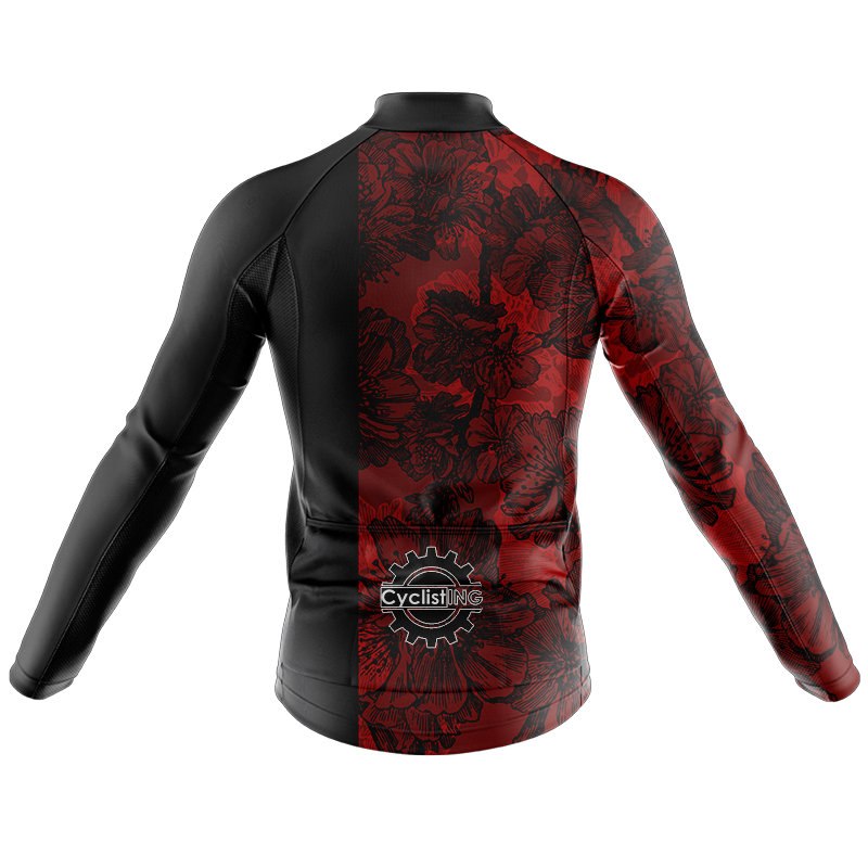 Flowers Long Sleeve Cycling Jersey