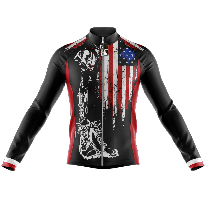 Honor the Fallen Warrior Long Sleeve Cycling Jersey