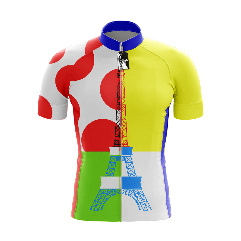 Tour de France Leaders KOM Sprinters Retro Cycling Jersey Short sleeve