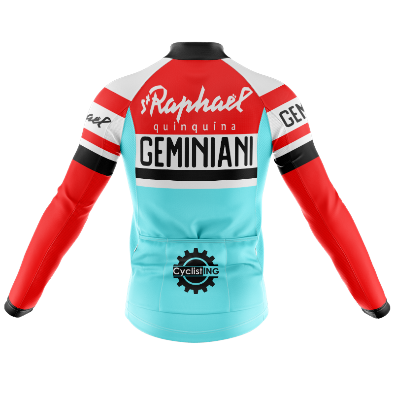 Retro St Raphael Quinquina Geminiani Long Sleeve Cycling Jersey