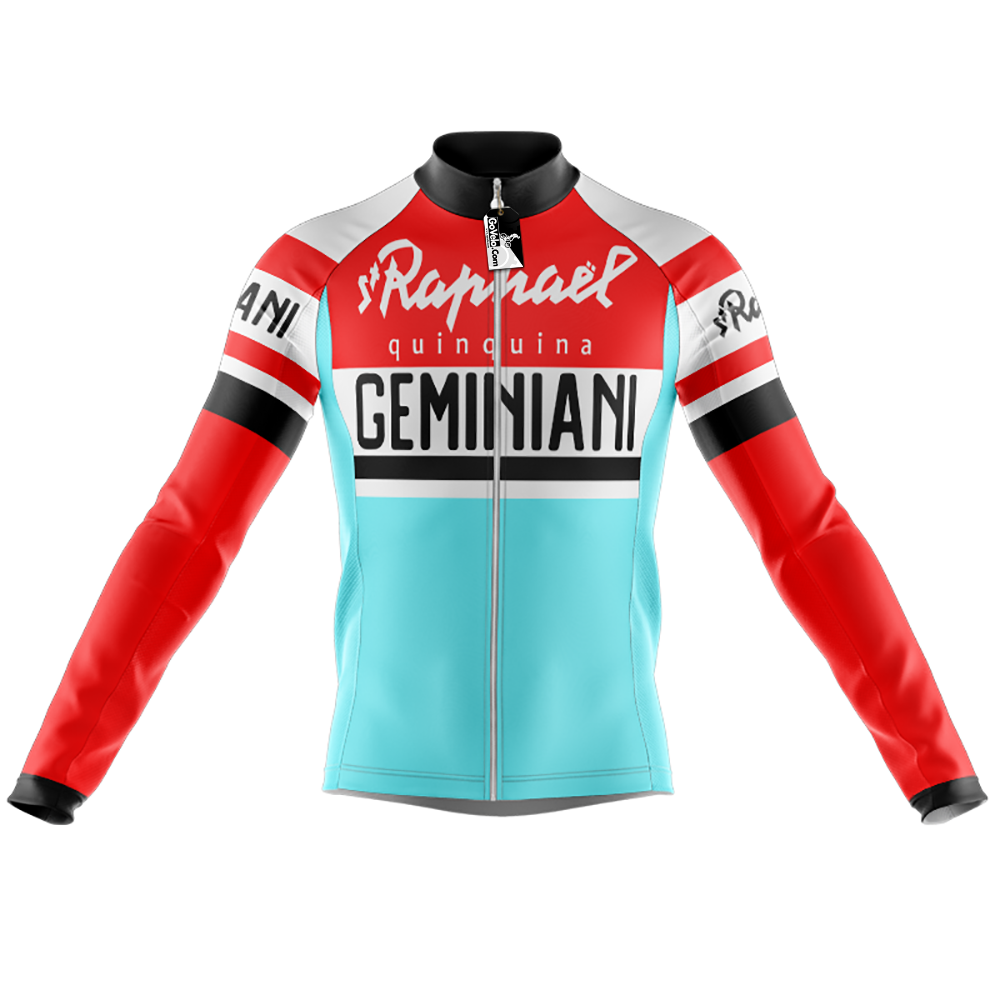 Retro St Raphael Quinquina Geminiani Long Sleeve Cycling Jersey