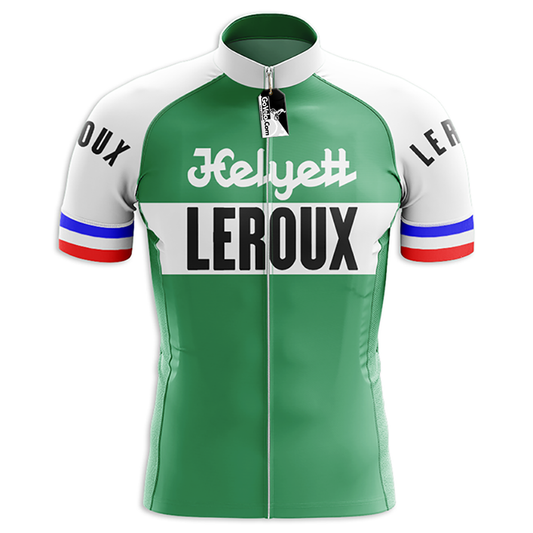 Retro Helyett Leroux Pro Short Sleeve Cycling Jersey
