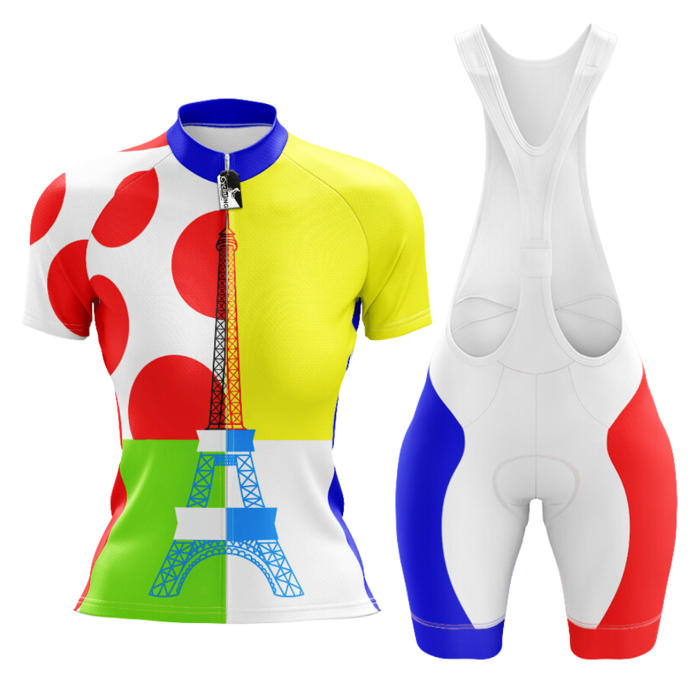 Tour de France Leaders KOM Sprinters Retro Cycling Jersey Short Sleeve Kit