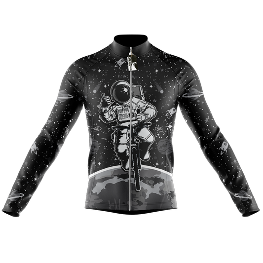 Space Black Long Sleeve Cycling Jersey