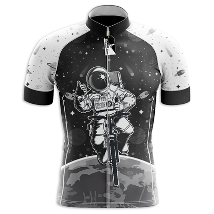Space White Short Sleeve Cycling Jersey Kit