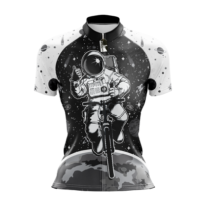 Space White Short Sleeve Cycling Jersey
