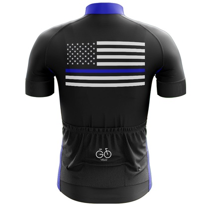 Blue American Flag Cycling Jersey