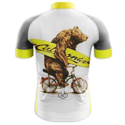 California Ride Bear Short Sleeve Cycling Jersey