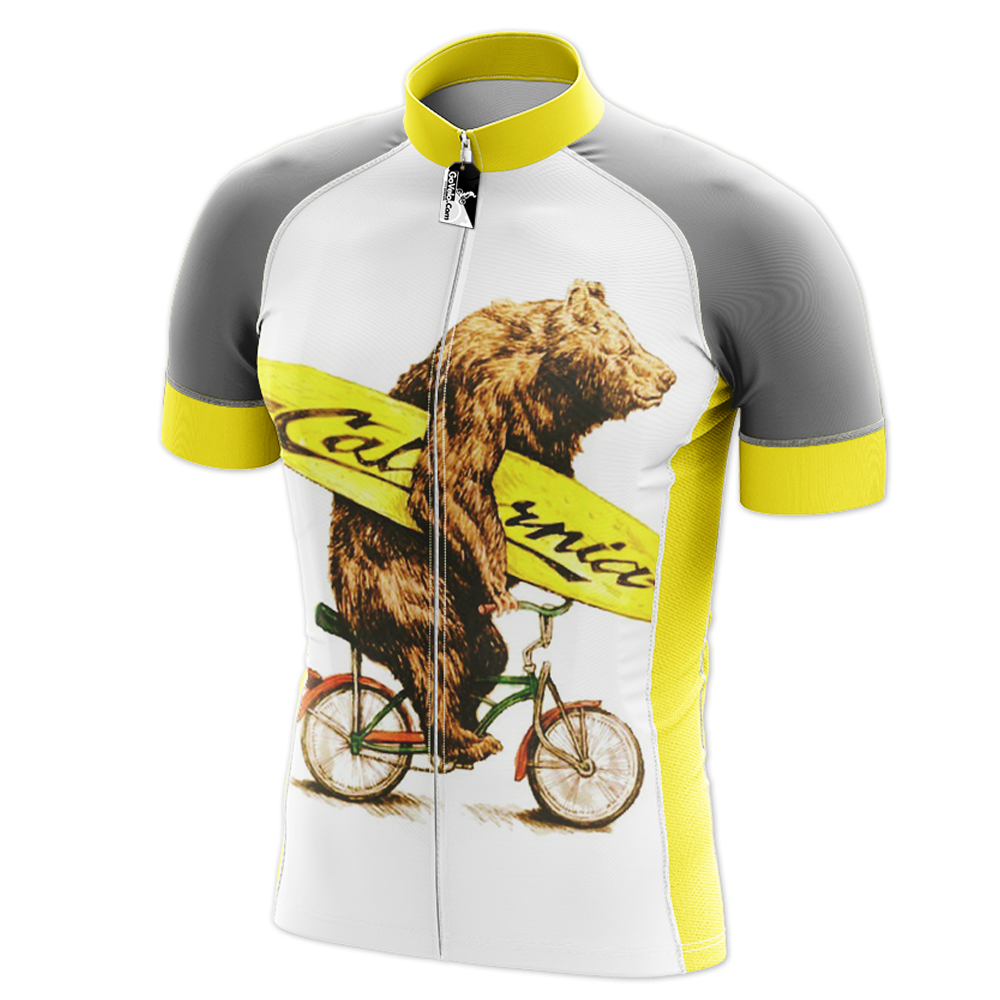 California Ride Bear Short Sleeve Cycling Jersey