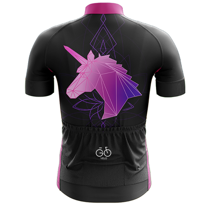 Geometric Unicorn Short Sleeve Cycling Jersey
