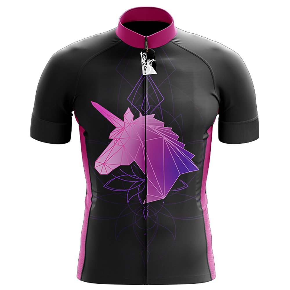 Geometric Unicorn Short Sleeve Cycling Jersey