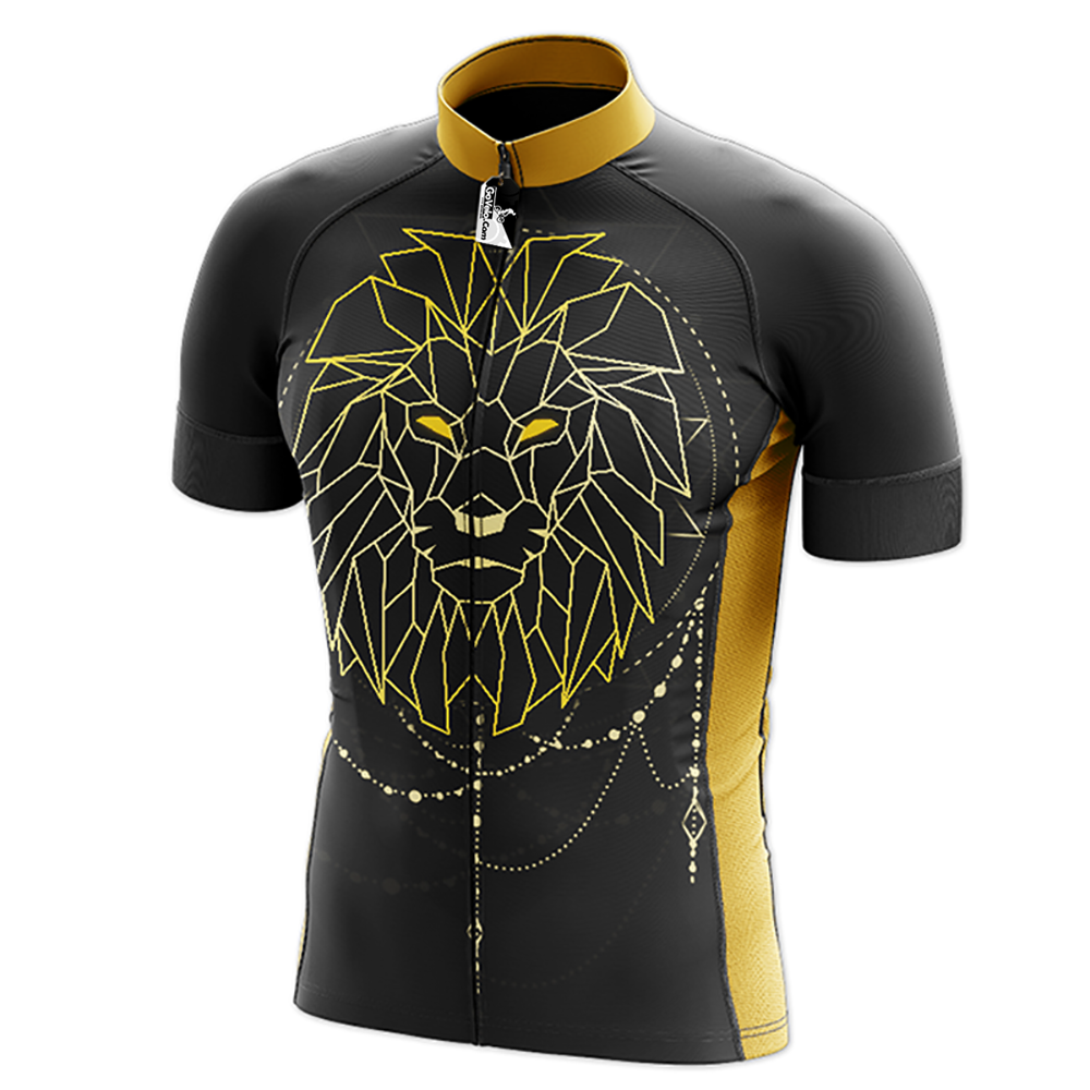 Geometric Lion Short Sleeve Cycling Jersey
