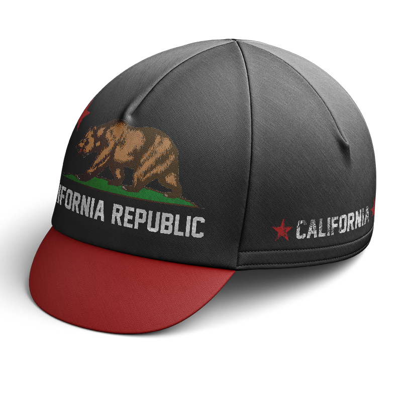 California Republic Black Cycling Cap