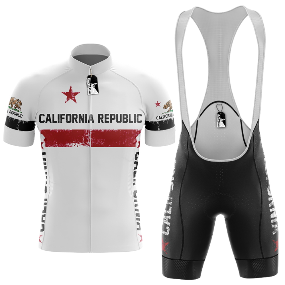 California Republic White Cycling Kit