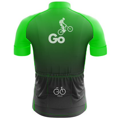 Green Short Sleeve Cycling Jersey