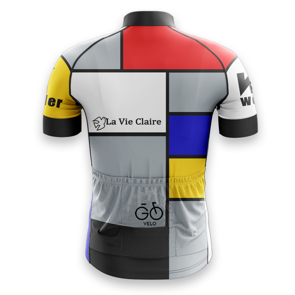 Retro La Vie Claire Short Sleeve Cycling Jersey