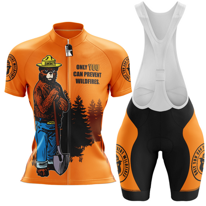 Retro Smokey Bear Prevent Wildfires Cycling Kit