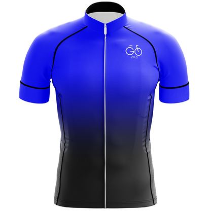 Blue Short Sleeve Cycling Jersey