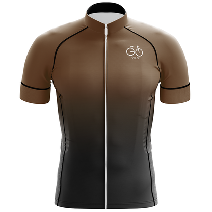 Brown Cycling Jersey Short Sleeve