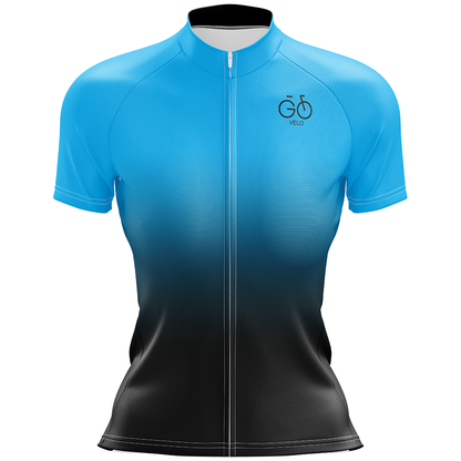 Cyan Short Sleeve Cycling Jersey