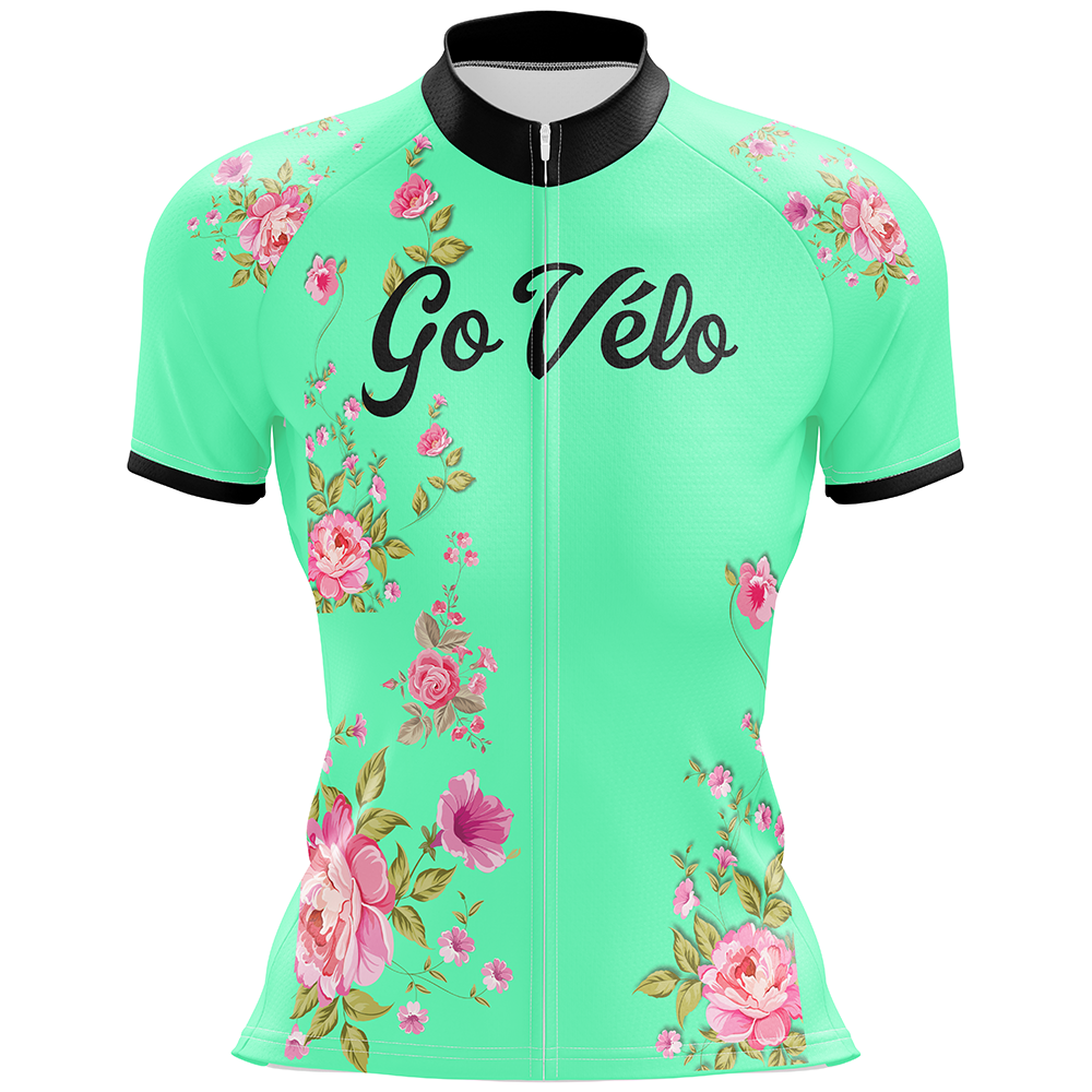 Flower Short Sleeve Cycling Jersey