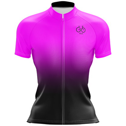 Pink Short Sleeve Cycling Jersey