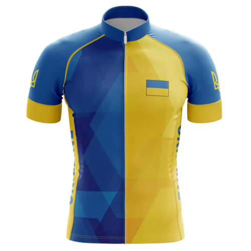 Support Ukraine Cycling Jersey Short Sleeve