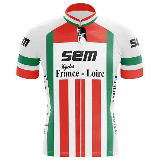 Retro Sem Cycles France Loire Cycling Jersey Short Sleeve