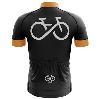 VéloHub - Black Cycling Jersey Short Sleeve