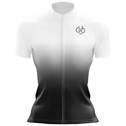 White Short Sleeve Cycling Jersey